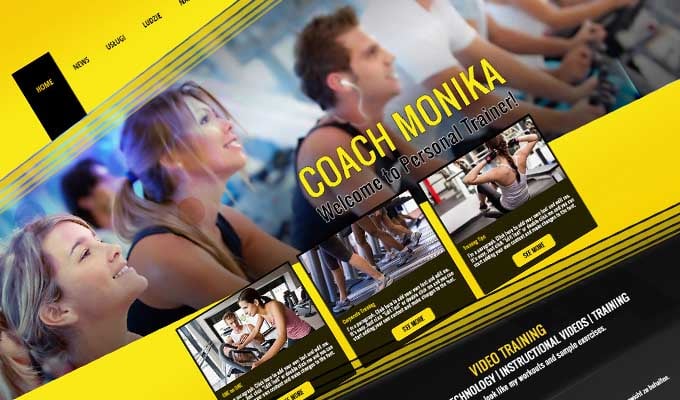 Strona internetowa - Gym Coach - Monika
