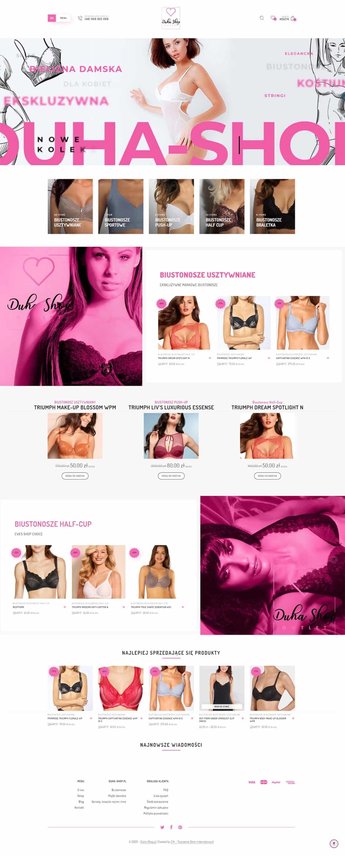 Strona internetowa - Duha-Shop sklep z ekskluzywną bielizną damską