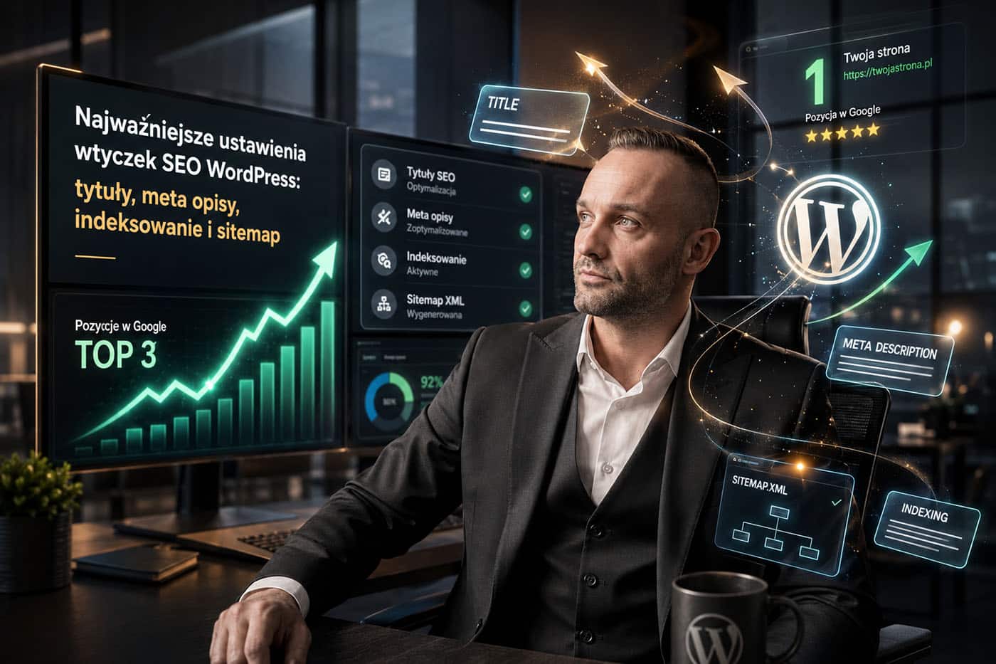 Najważniejsze ustawienia wtyczek SEO WordPress: tytuły, meta opisy, indeksowanie i sitemap