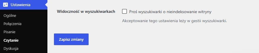 Ustawienia WordPress - Indeksowanie stron
