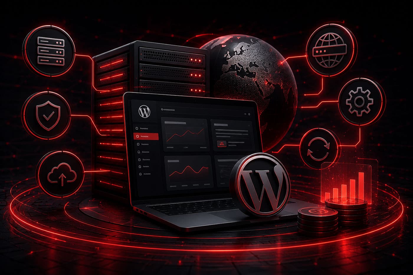 Miesięczny koszt utrzymania strony internetowej — hosting, domena i obsługa